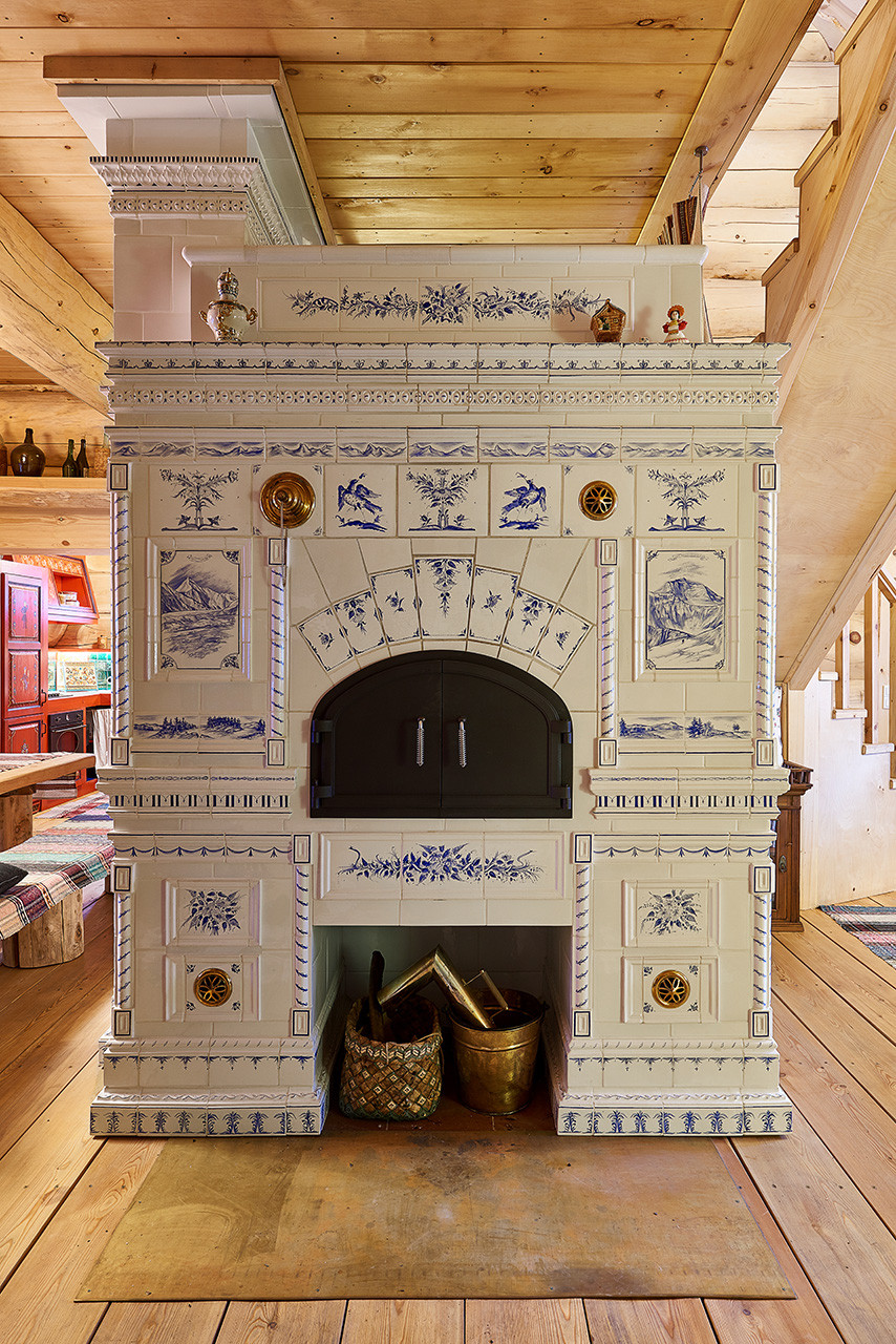 Интерьер деревянного дома в русском стиле