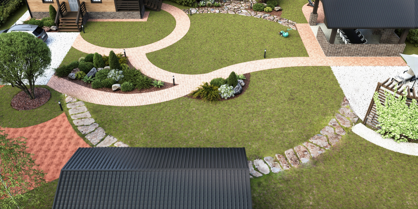 Ландшафтный дизайн в КП "Изумрудный"