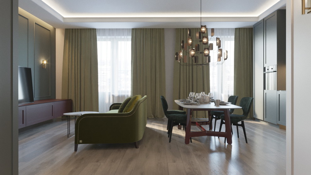 Дизайн интерьера апартаментов в Изумрудных оттенках