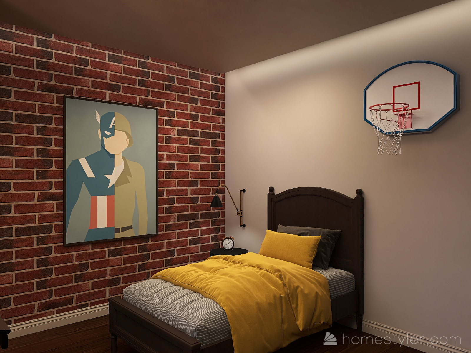 Обложка проекта: Детская спальня для юного баскетболиста