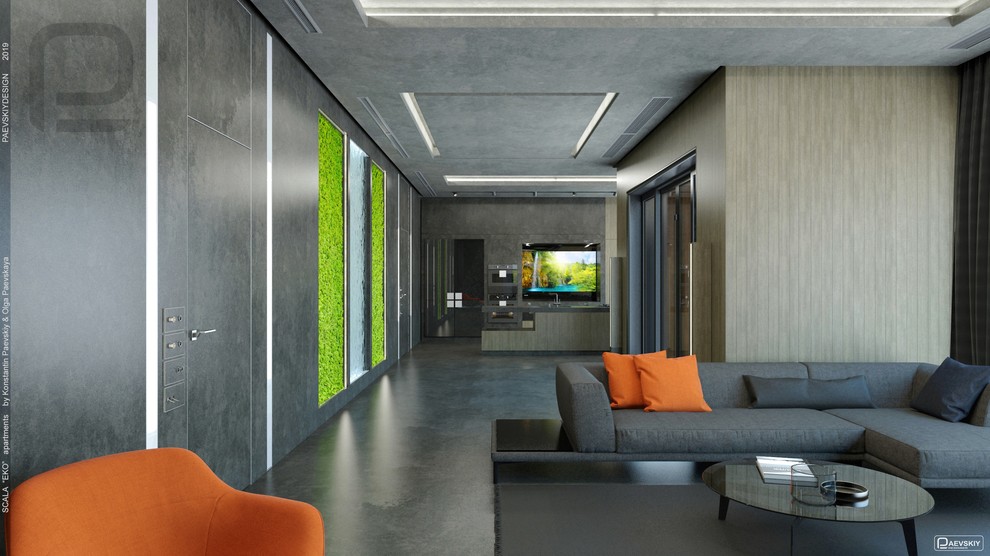 Гостинная в коттедже