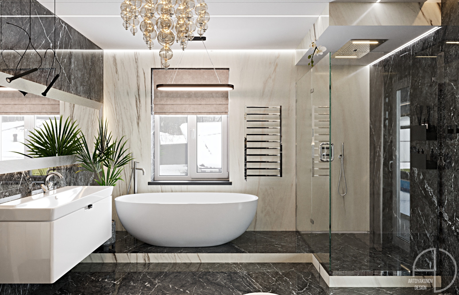 Дизайн интерьера загородного дома. Поселок Зеркальный 250 м2