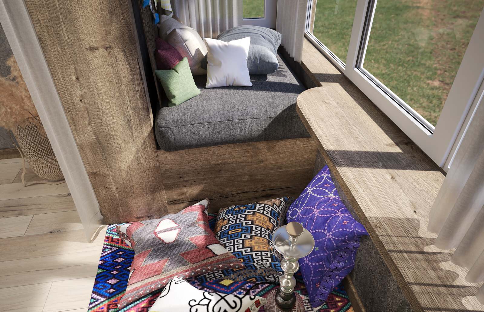 Двухкомнатная квартира. 64 кв.м. в стиле Бохо