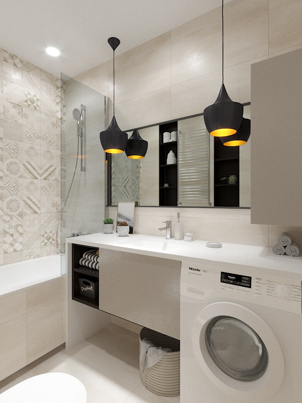 Обложка проекта: Дизайн проект однокомнатной квартиры 42 кв.м