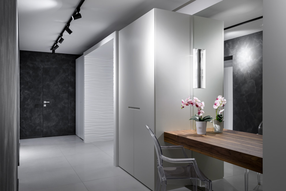 Стильная черно-белая квартира в Новосибирске