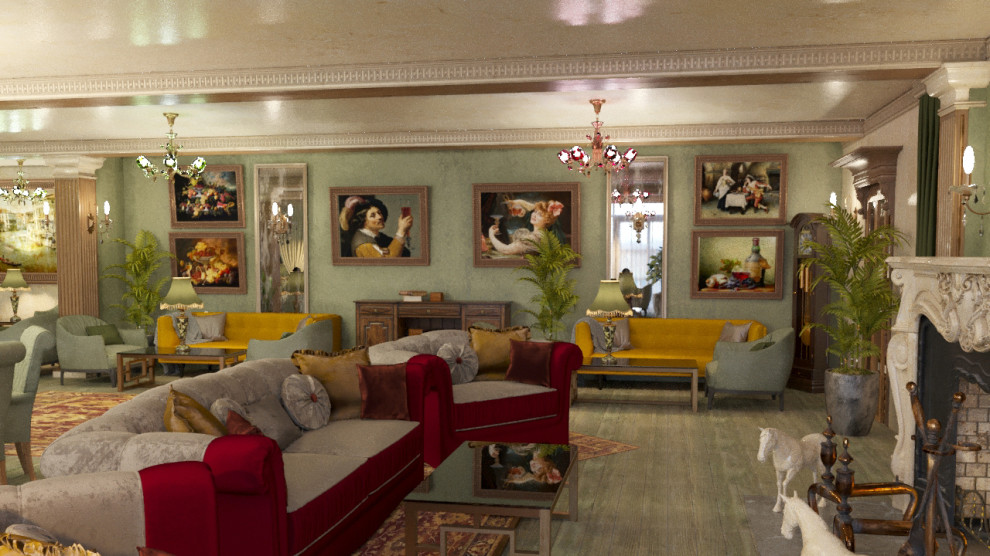 Обложка проекта: Нижний зал- Итальянский павильон