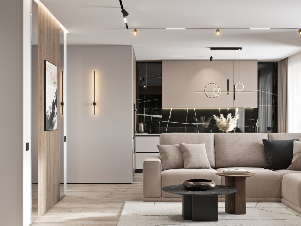 3-комнатная квартира для семейной пары в современном стиле