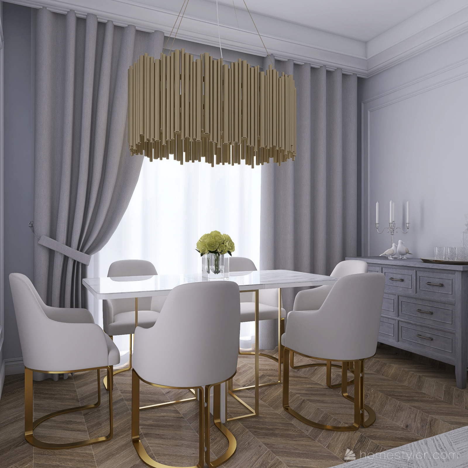 Обложка проекта: Гостиная с элементами Арт-деко