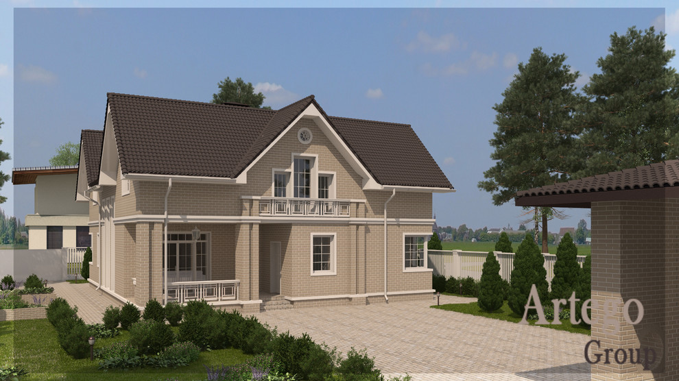 Проект дома в английском стиле в КП "Княжий берег"