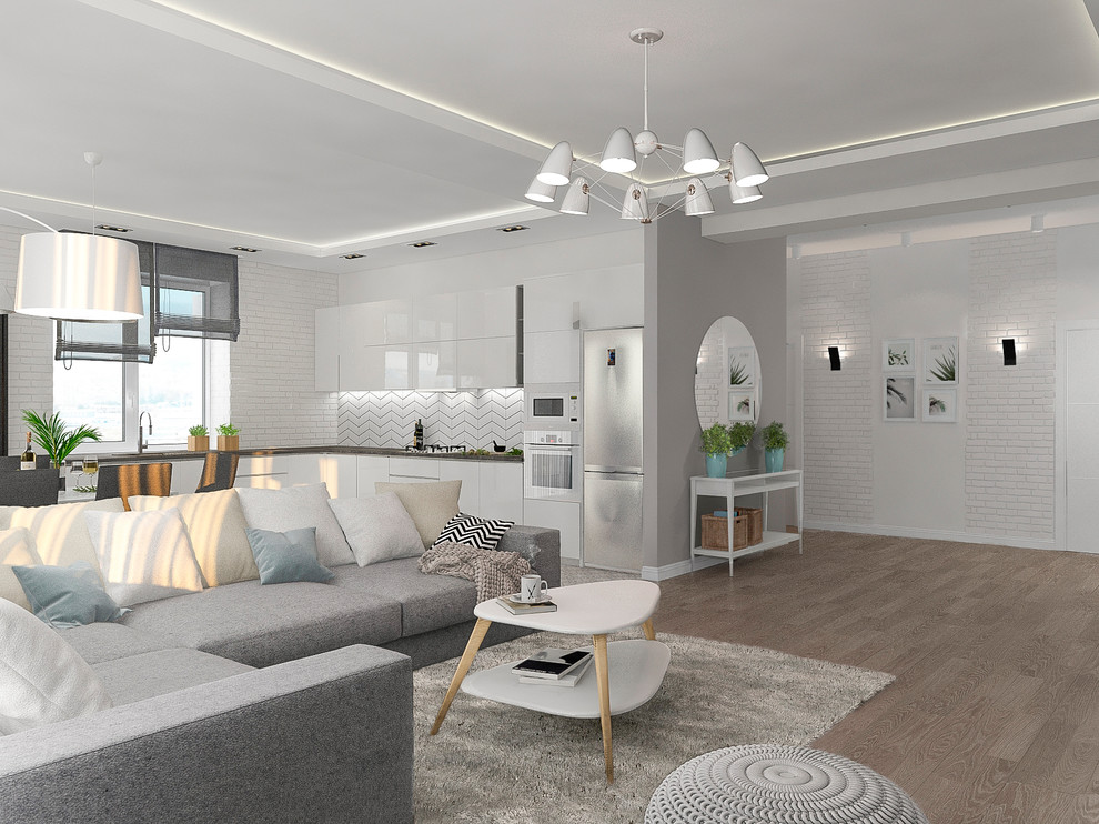 Визуализации гостиной. Частный дом ,Балаково, 150 м2