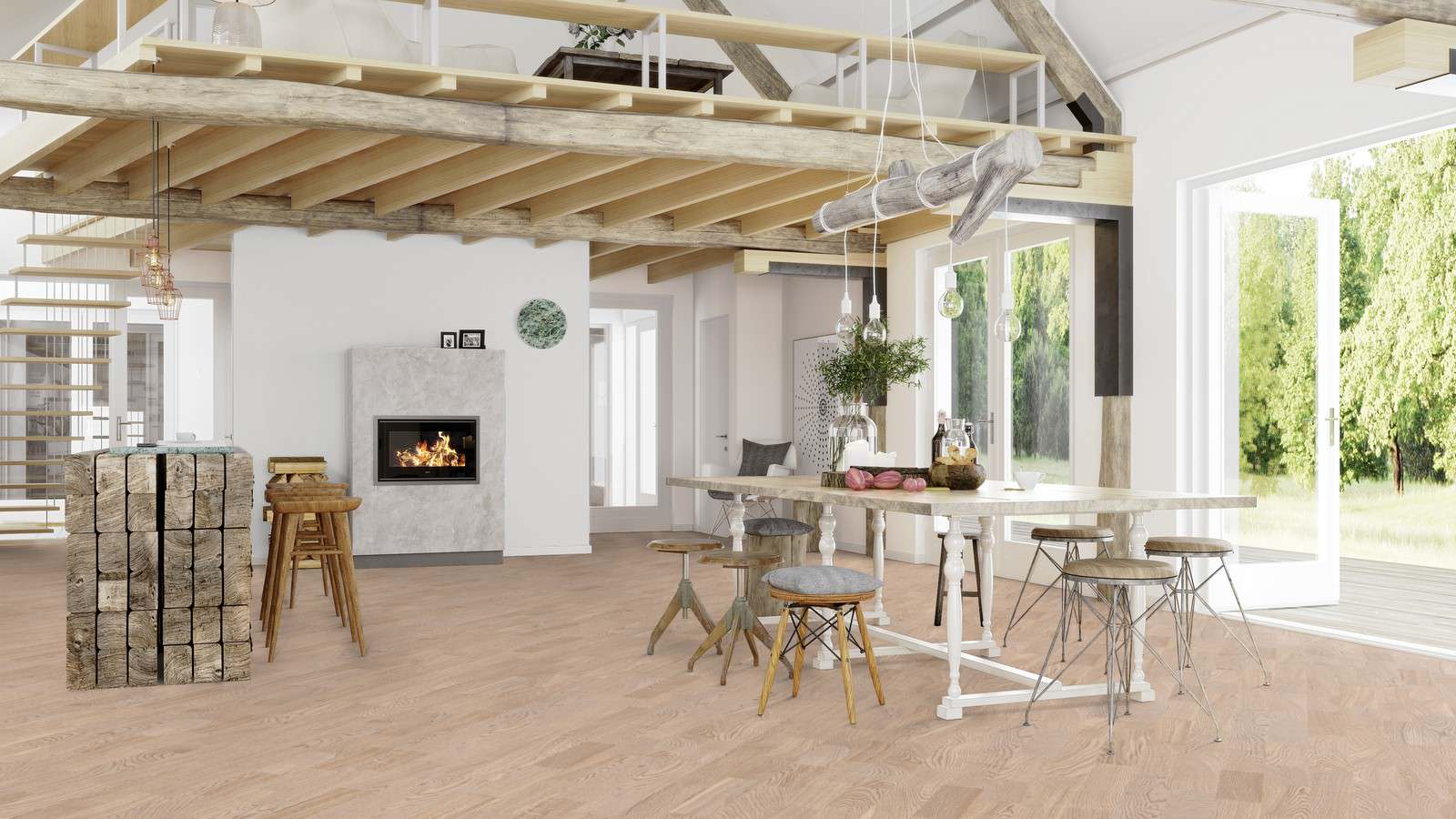 Интерьеры с паркетом BOEN