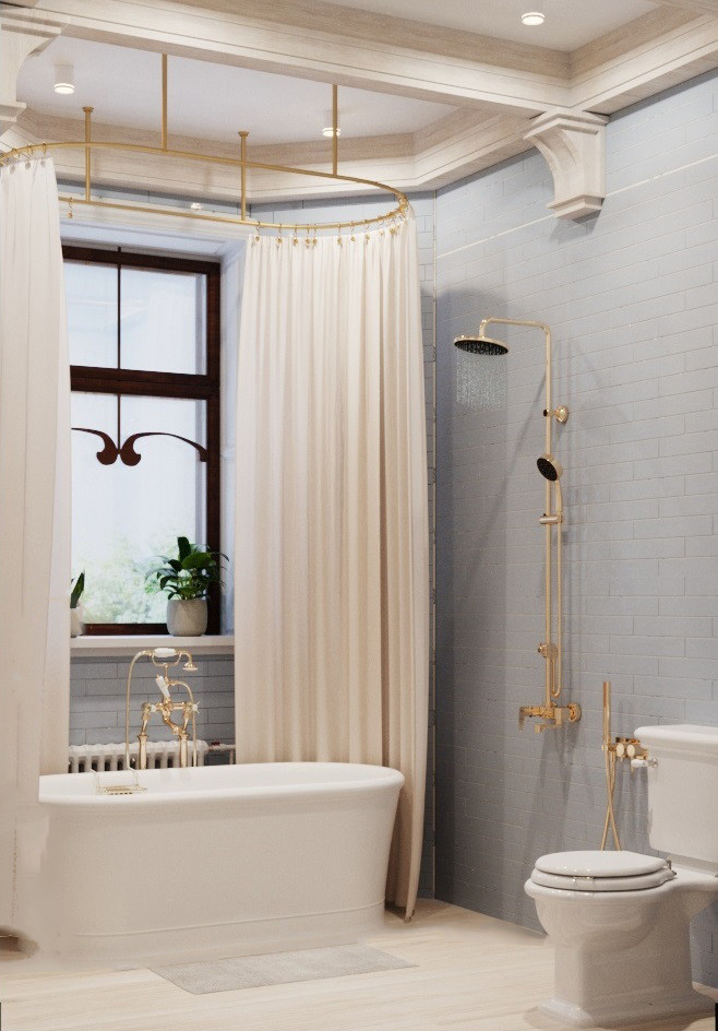 Ванная комната в классическом исполнении