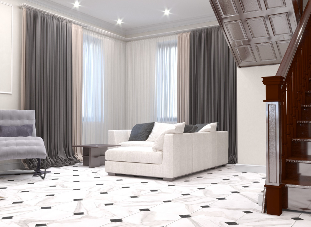 Кухня-гостинная в загородной доме