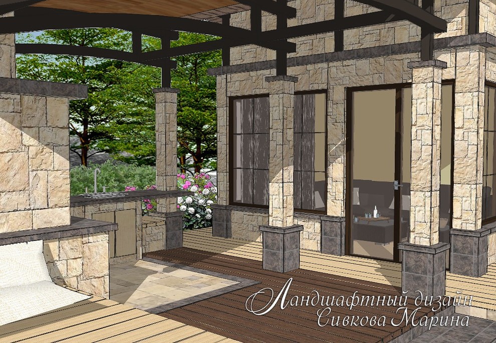 Эскизные проекты беседок, зон барбекю