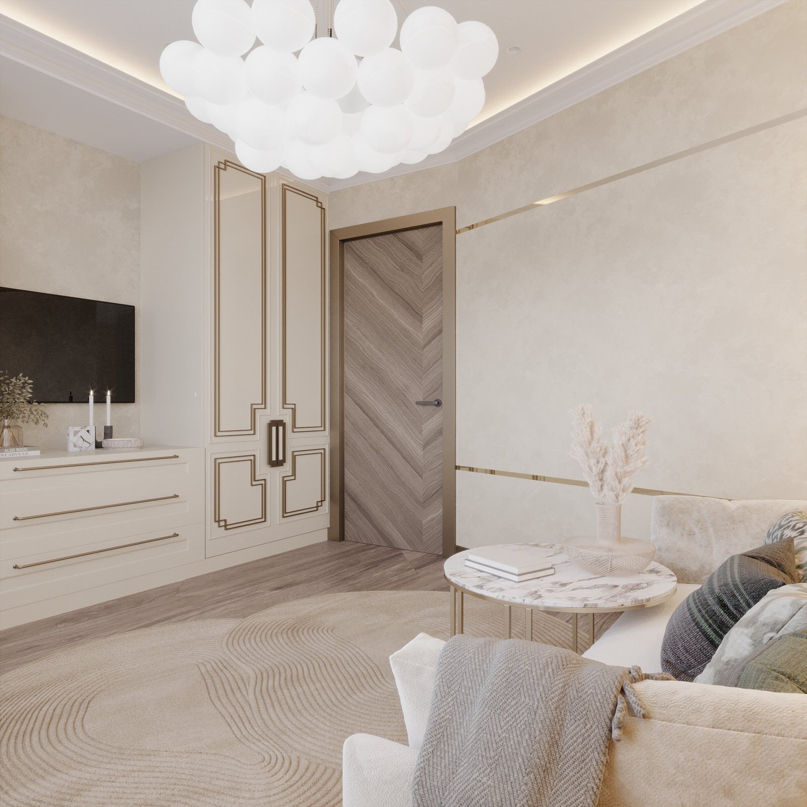 ДИЗАЙН ИНТЕРЬЕРА КВАРТИРЫ В ЖК ЛИЦА, 125 КВ.М.