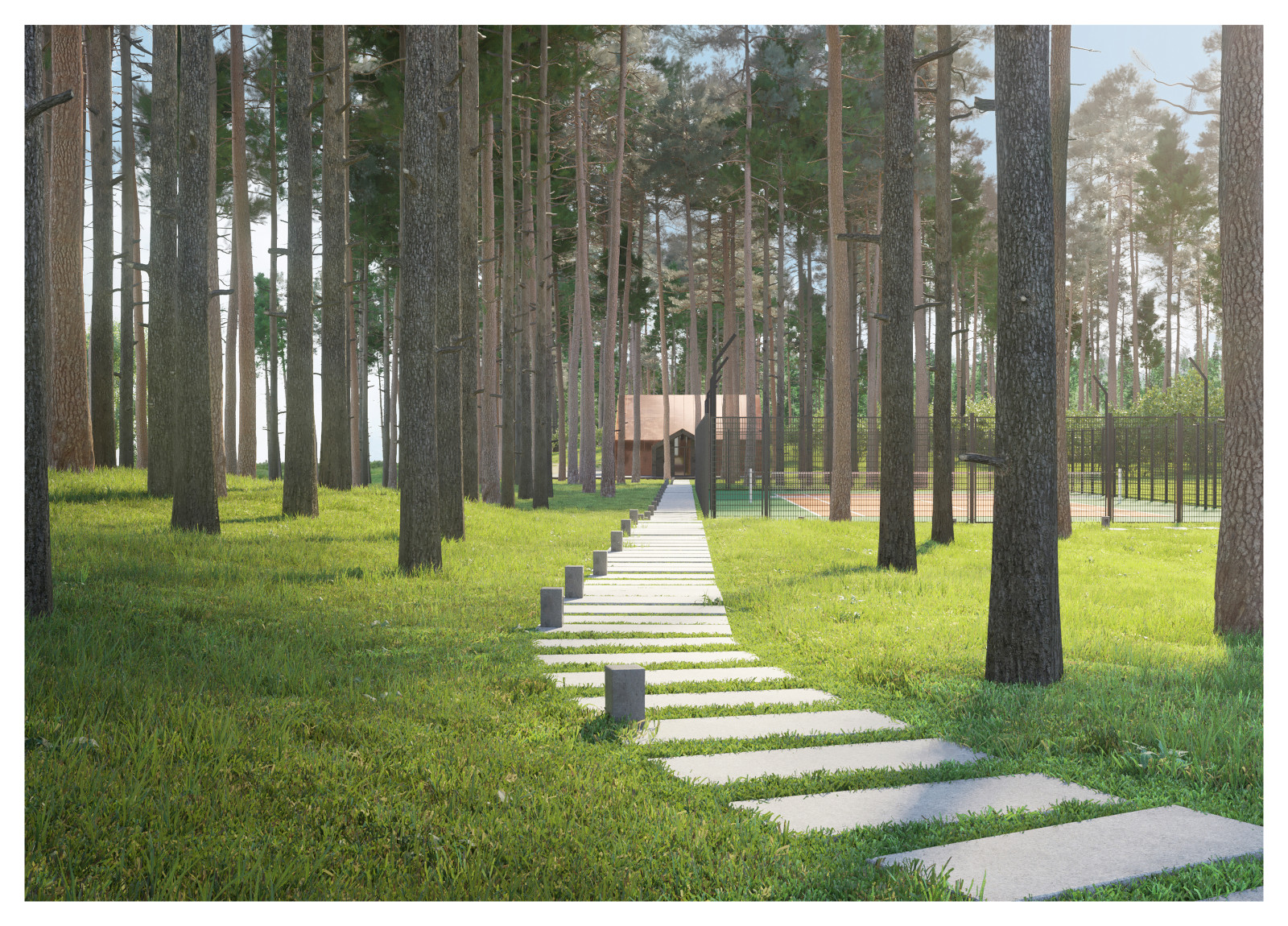 Дом охотника. Благоустройство территории.