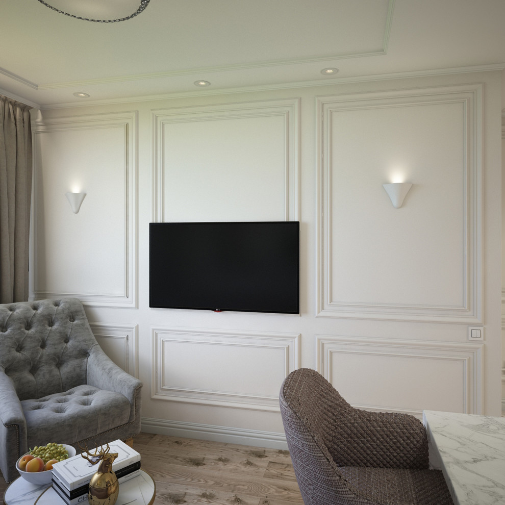 Светлый интерьер однокомнатной квартиры 38 кв.м.