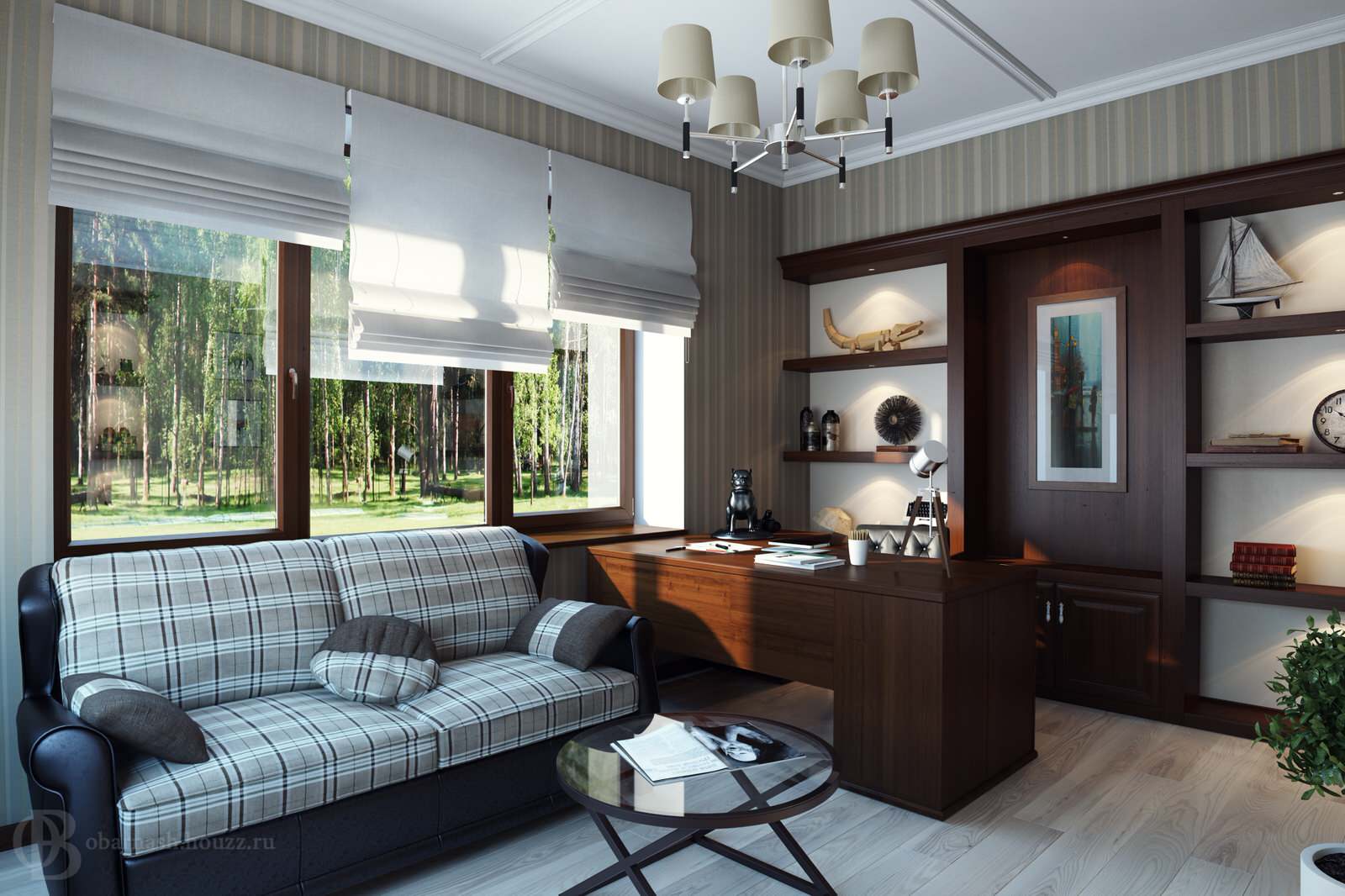 Проект кабинета в загородном доме