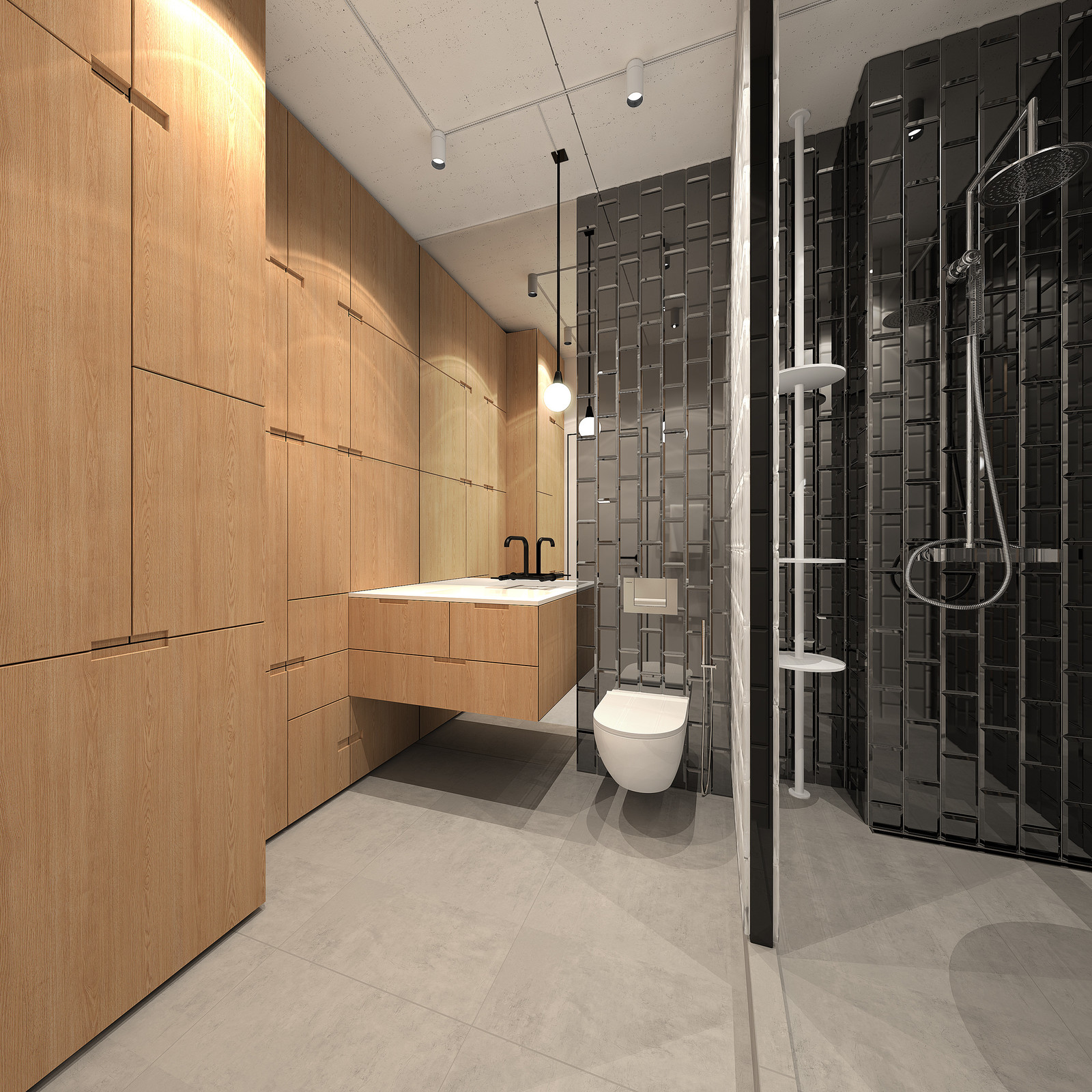 Жилая квартира для молодой пары без детей, 64 кв.м.