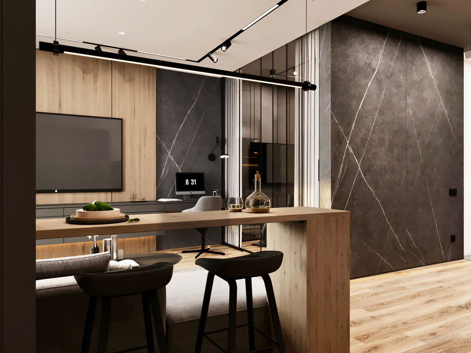 Проект жилой квартиры в г. Казань ЖК Манхеттен