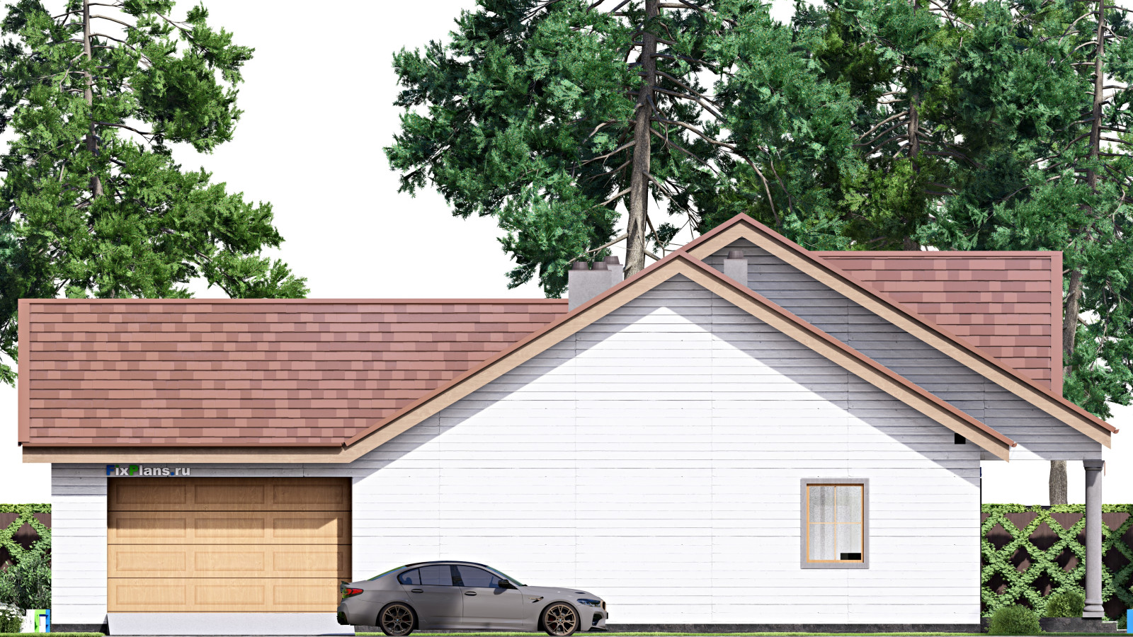 Проект одноэтажного дома 19х19м S240м2 F-16487