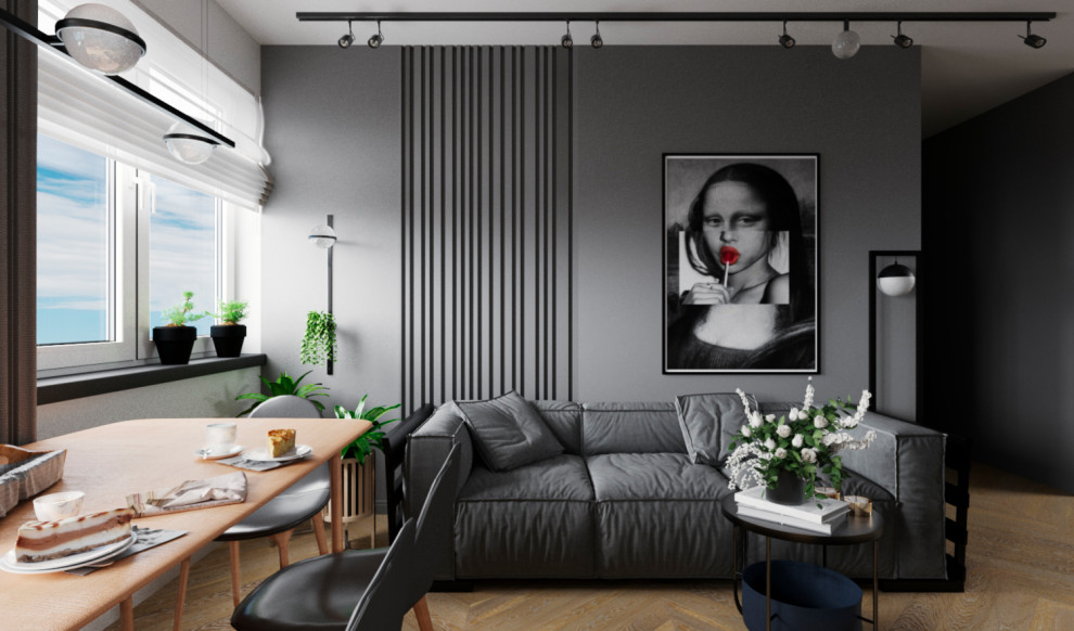 Визуализация кухни-гостиной