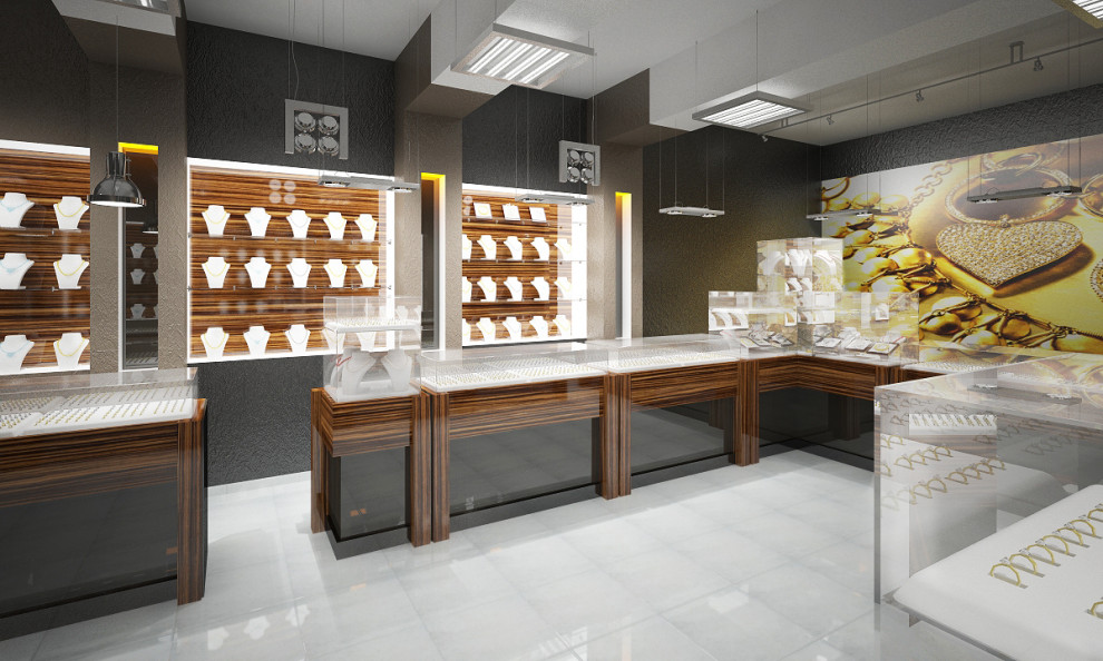 3D концепция ювелирного магазина
