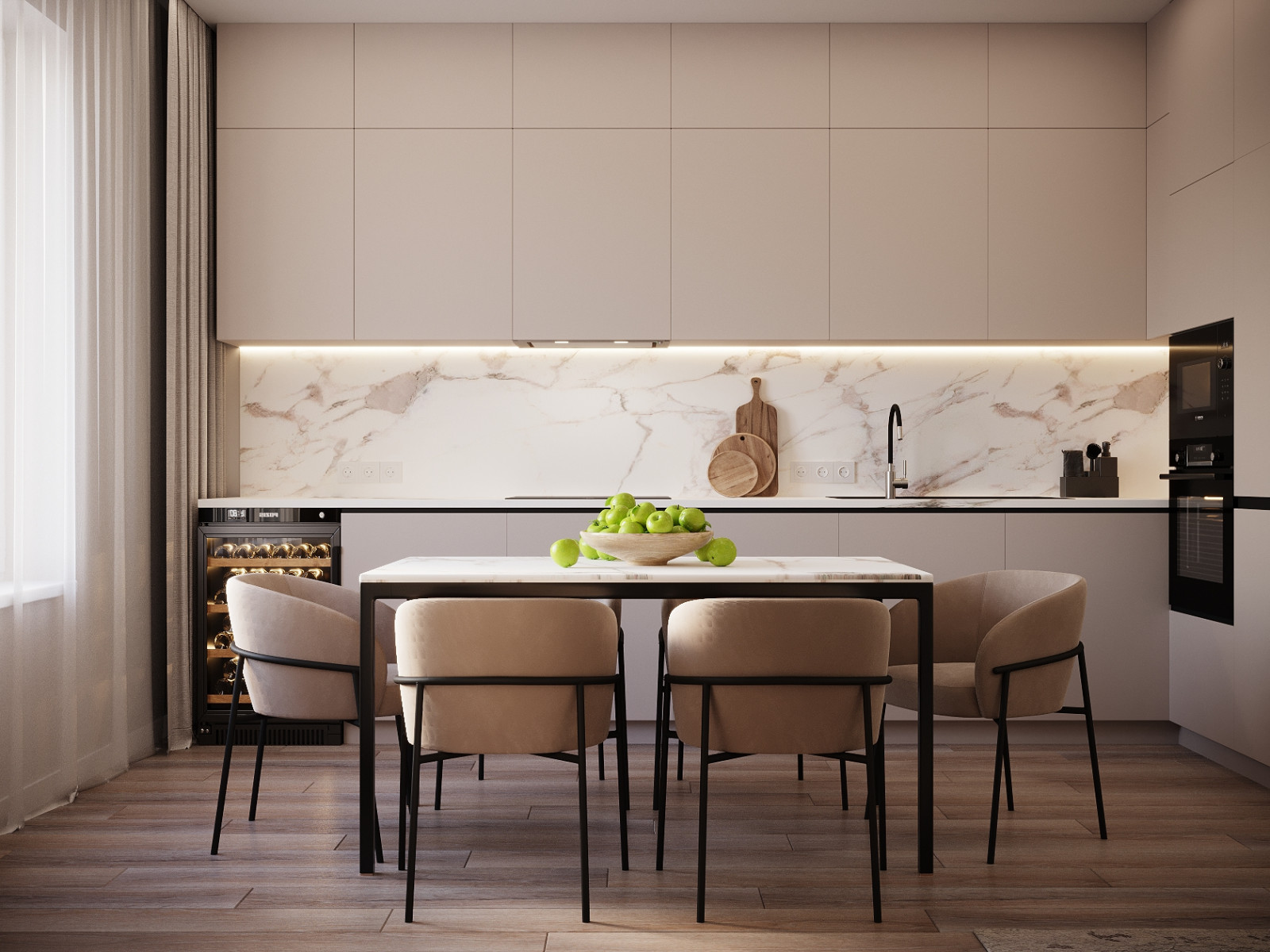 Обложка проекта: Интерьер трехкомнатной квартиры в стиле Неоклассика