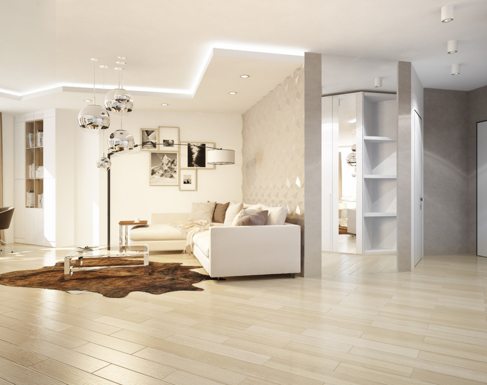 Гостиная-кухня в современном стиле