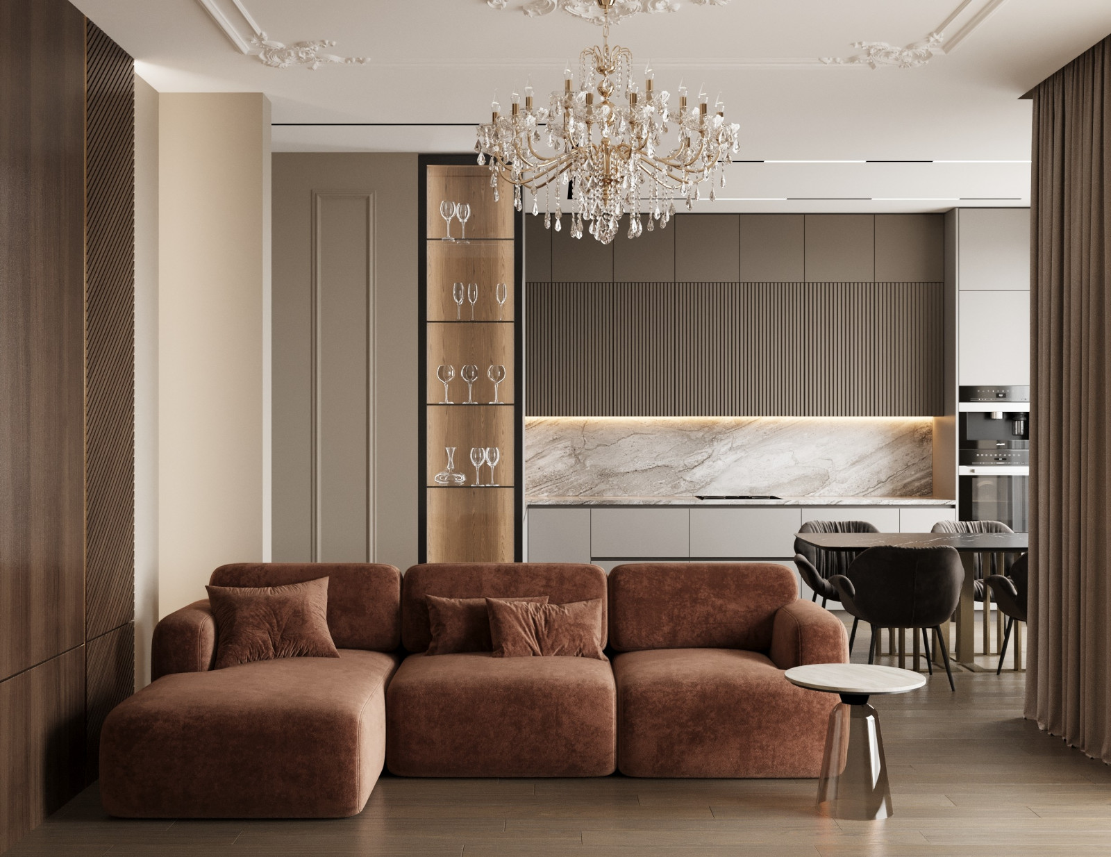 Дизайн 3-комнатной квартиры в клубном доме Futurist