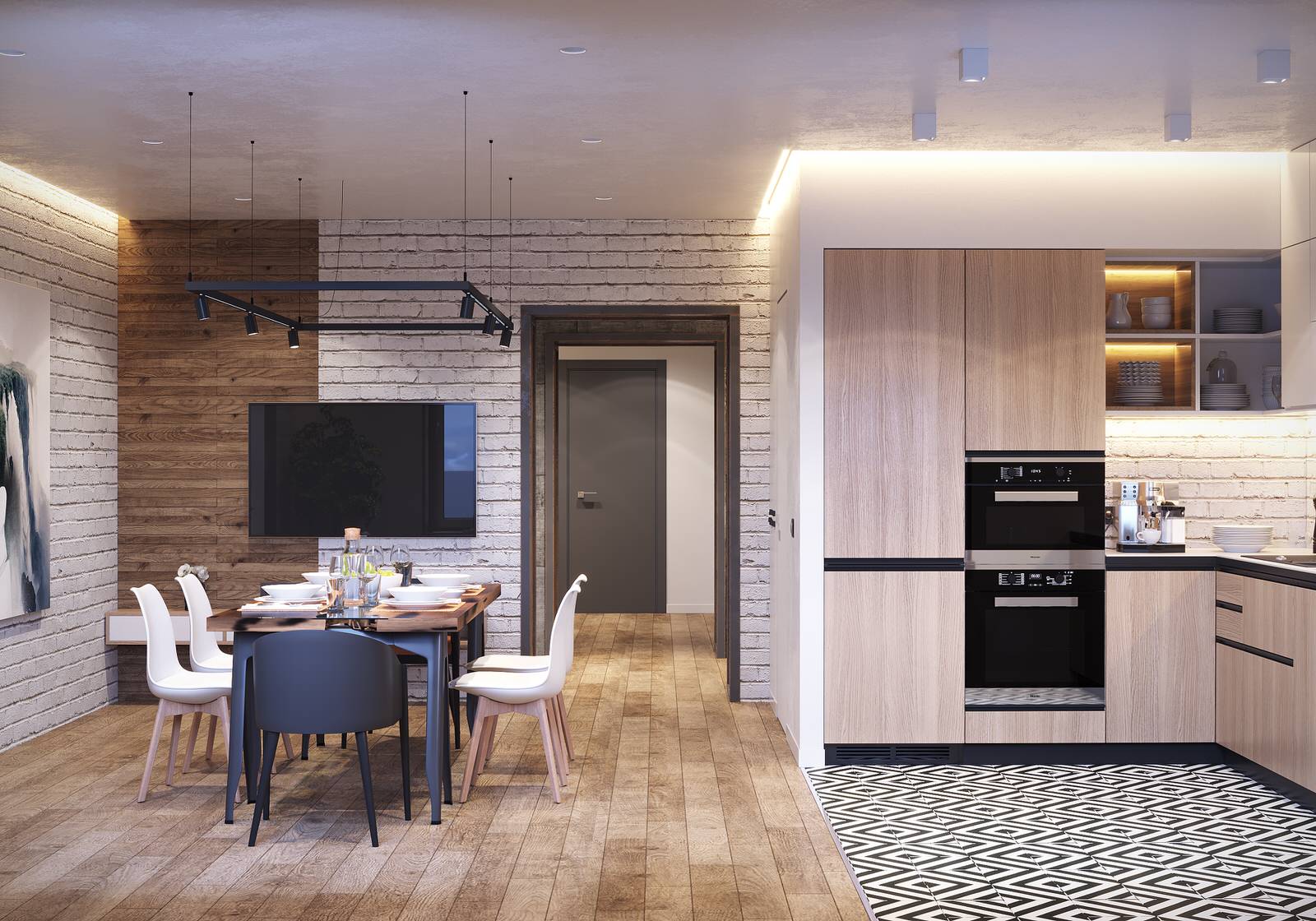 Дизайн квартиры в индустриальном стиле