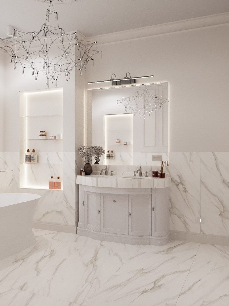 Дизайн интерьера дома в стиле Нео-классика с элементами дизайнерских решений