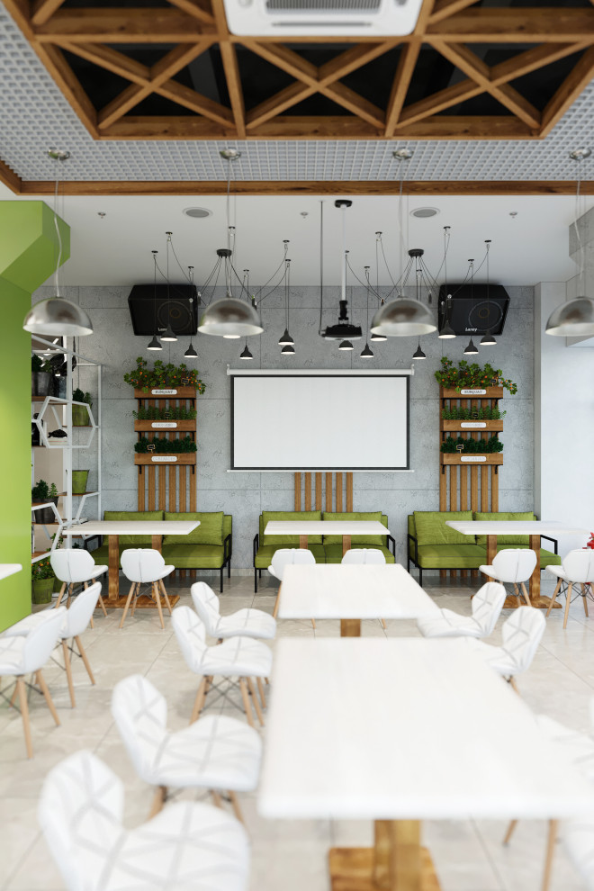 Яркое кафе быстрого питания