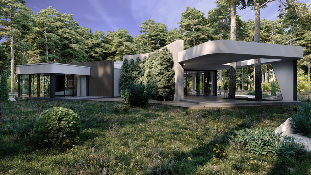 ВИЛЛА В ЛЕСУ В СТИЛЕ НЕО КОНСТРУКТИВИЗМА