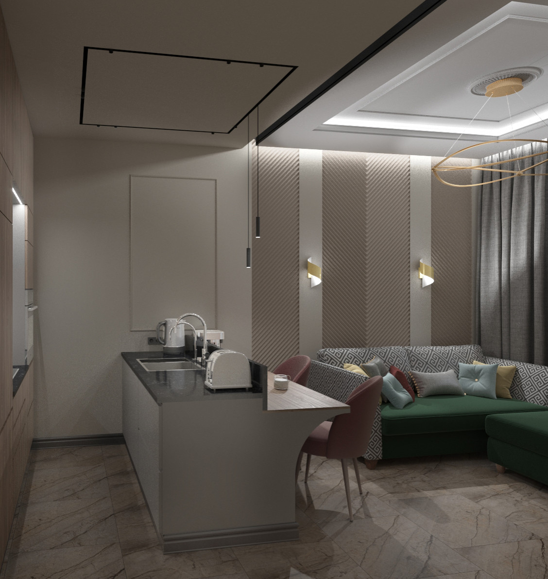 Квартира в доме ар-деко