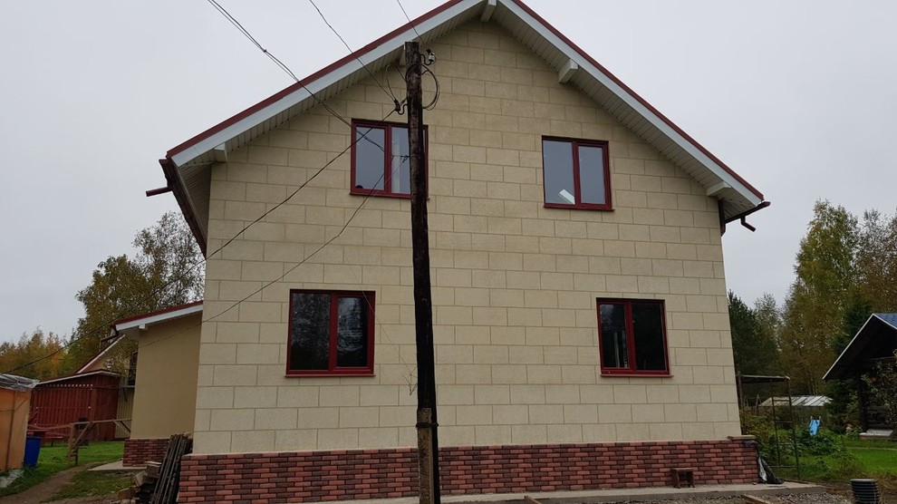 Изготовление фасада из декоративной штукатурки в Кириши