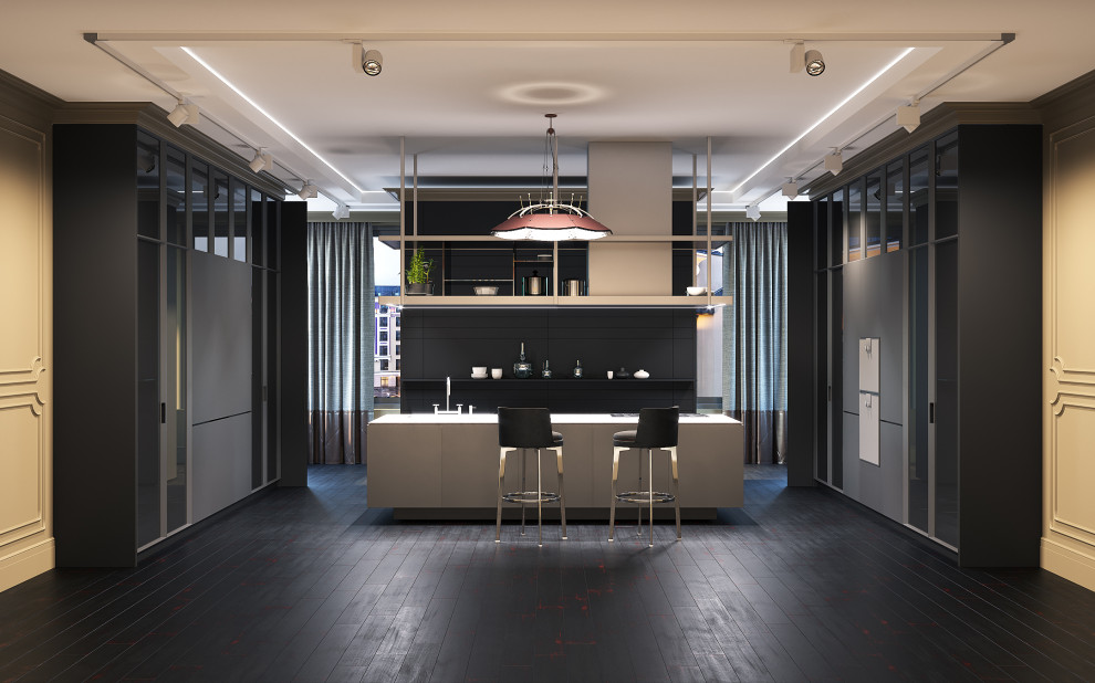 Обложка проекта: Кухня частного дома расположенного в коттеджном посёлке "Миллениум парк"