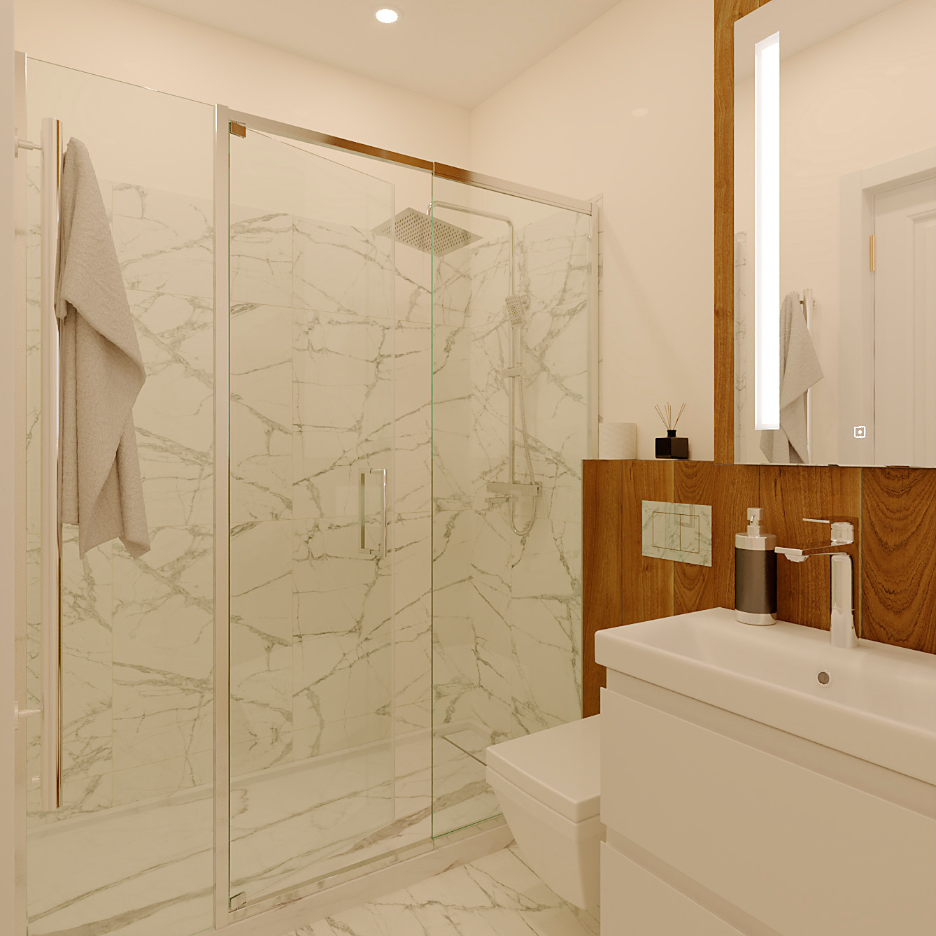 Дизайн-проект апартаментов 37,5 кв.м. в ЖК "Савеловский Сити"