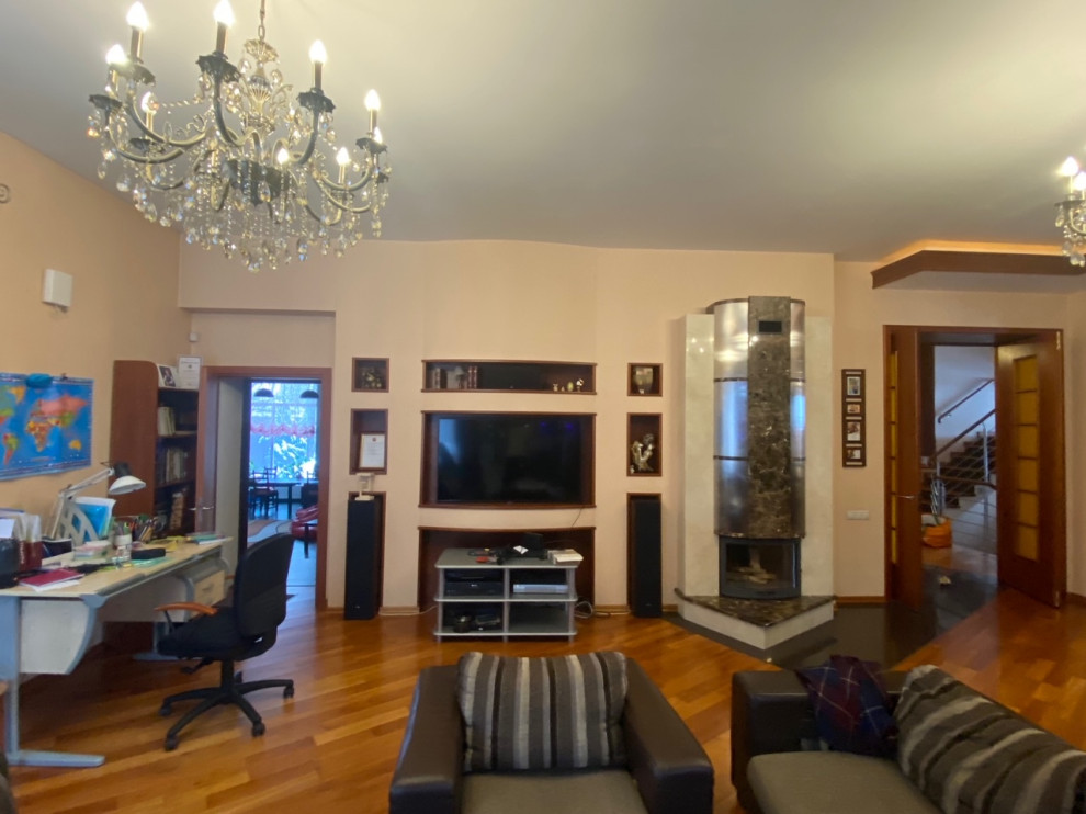 Проект 1 этажа в загородном доме в Подмосковном поселке Клязьма