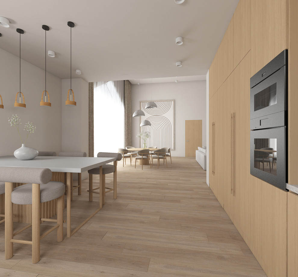 Обложка проекта: Дизайн-проект кухни-гостиной / с. Булгаково, Уфимский район