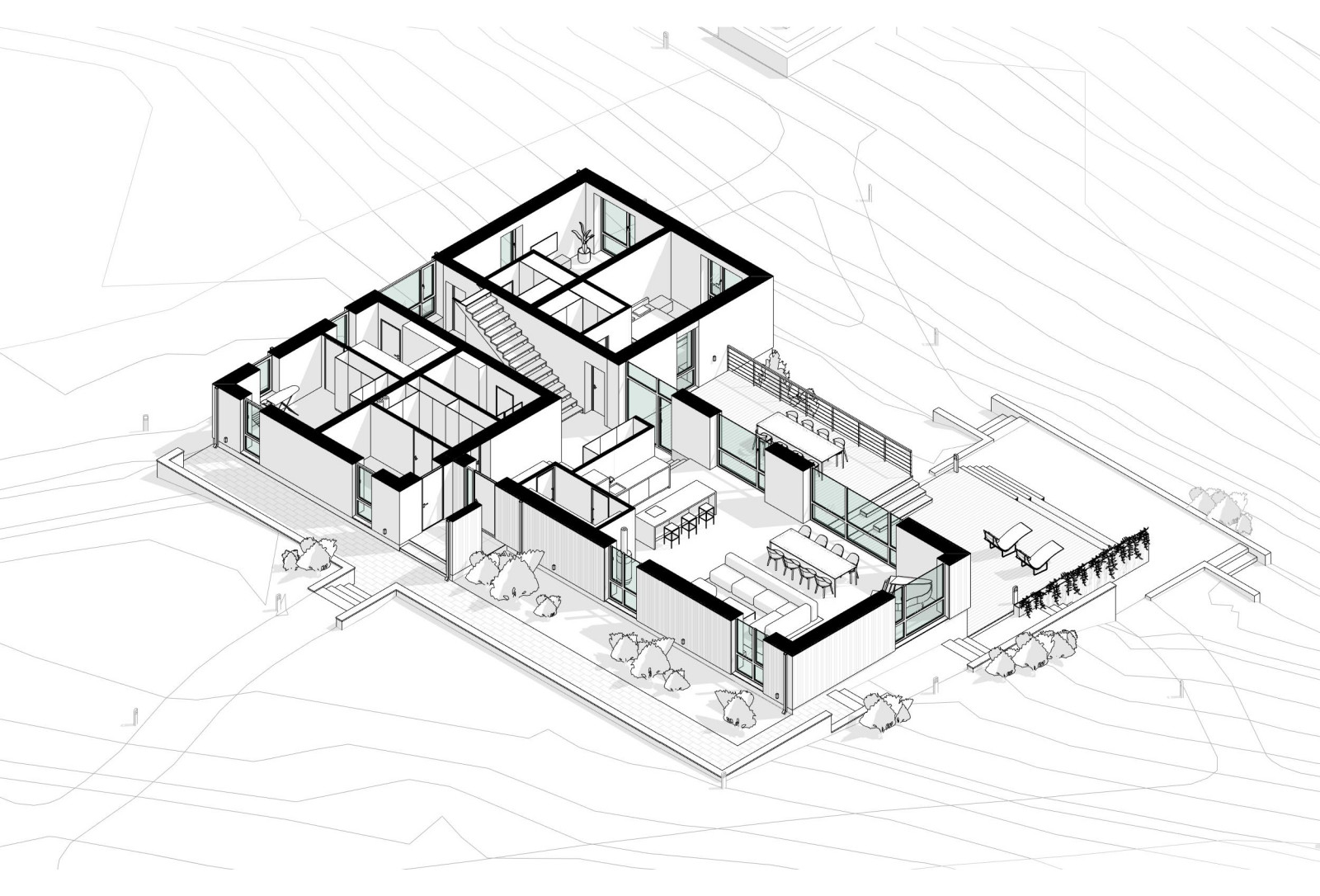 Коттедж на склоне