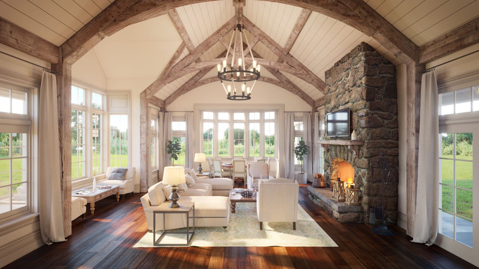 Gambrel style house, Greenwich, CT, US.