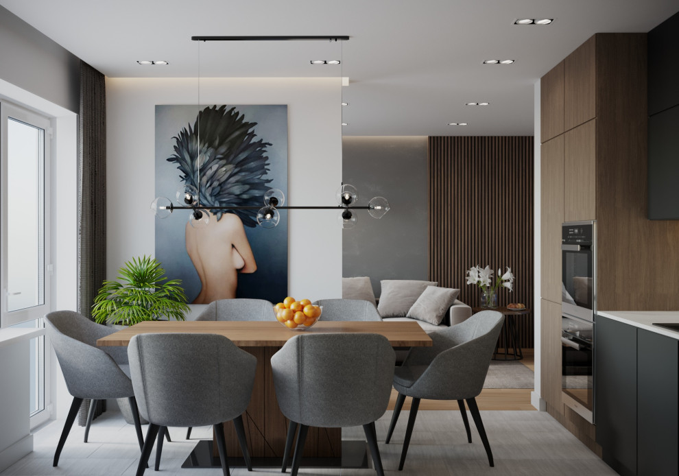 Визуализация кухни-гостиной