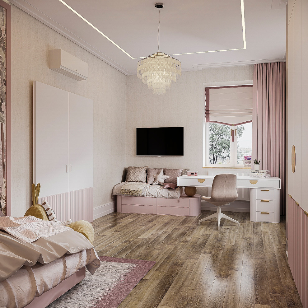 3Д Визуализация детской для девочки