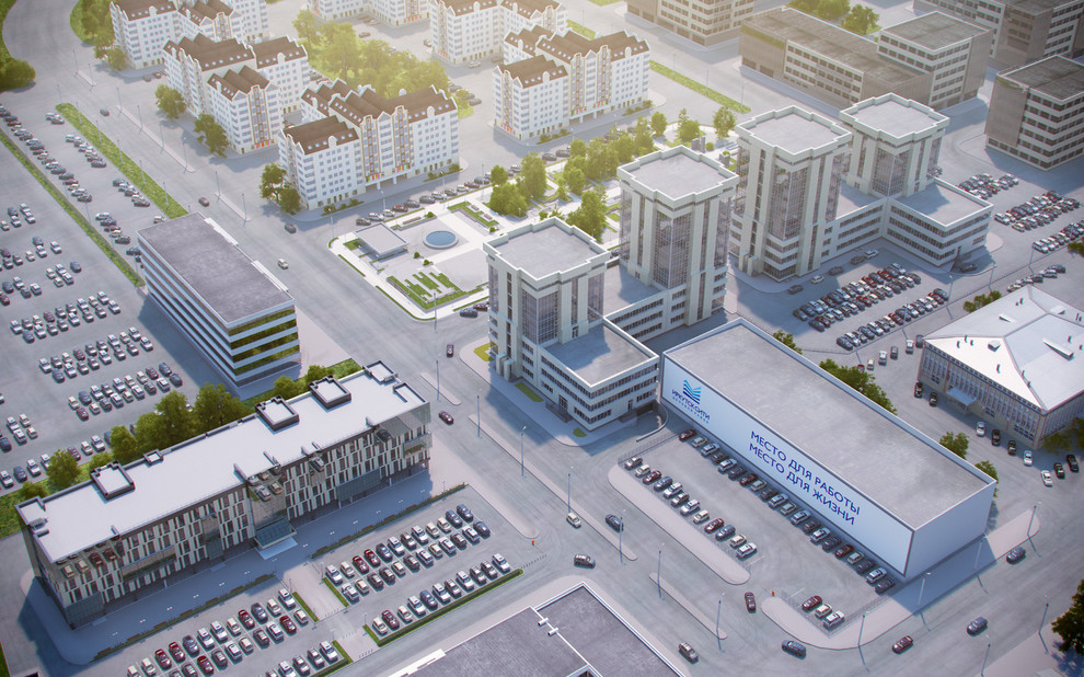 Административное здание со встроенной автопарковкой. Бизнес-центр "ВЕГА"