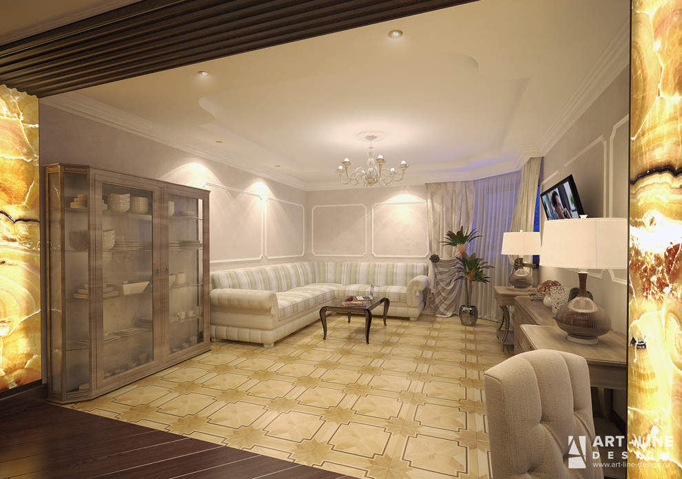 Трехкомнатная квартира в стиле "Легкая классика".