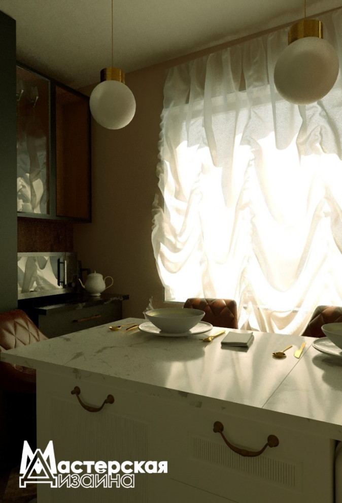 Проект кухонного пространства 9 кв.м