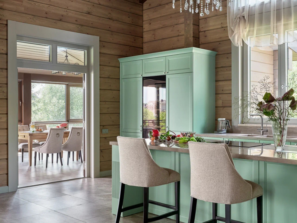 Дом из клееного бруса в стиле шале