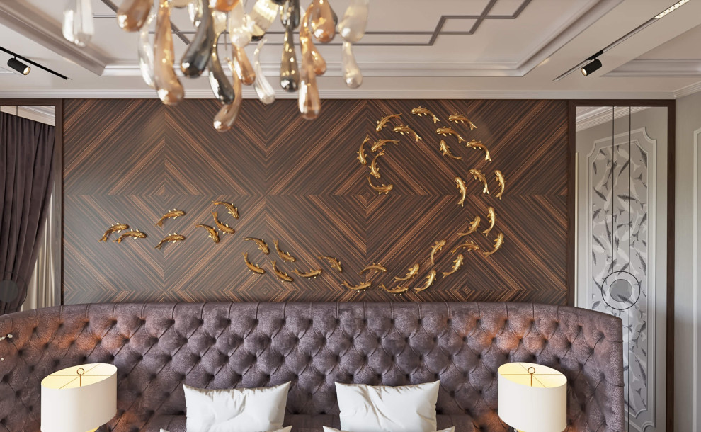 Дизайн интерьера одноэтажного жилого дома в стиле арт-деко