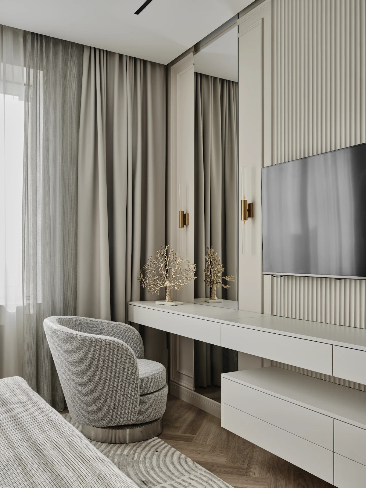 Реализация дизайна-проекта спальни в ЖК "Дом на Дачной "